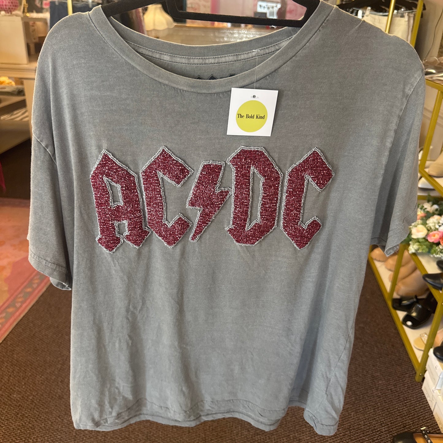 (M) beaded ACDC tee