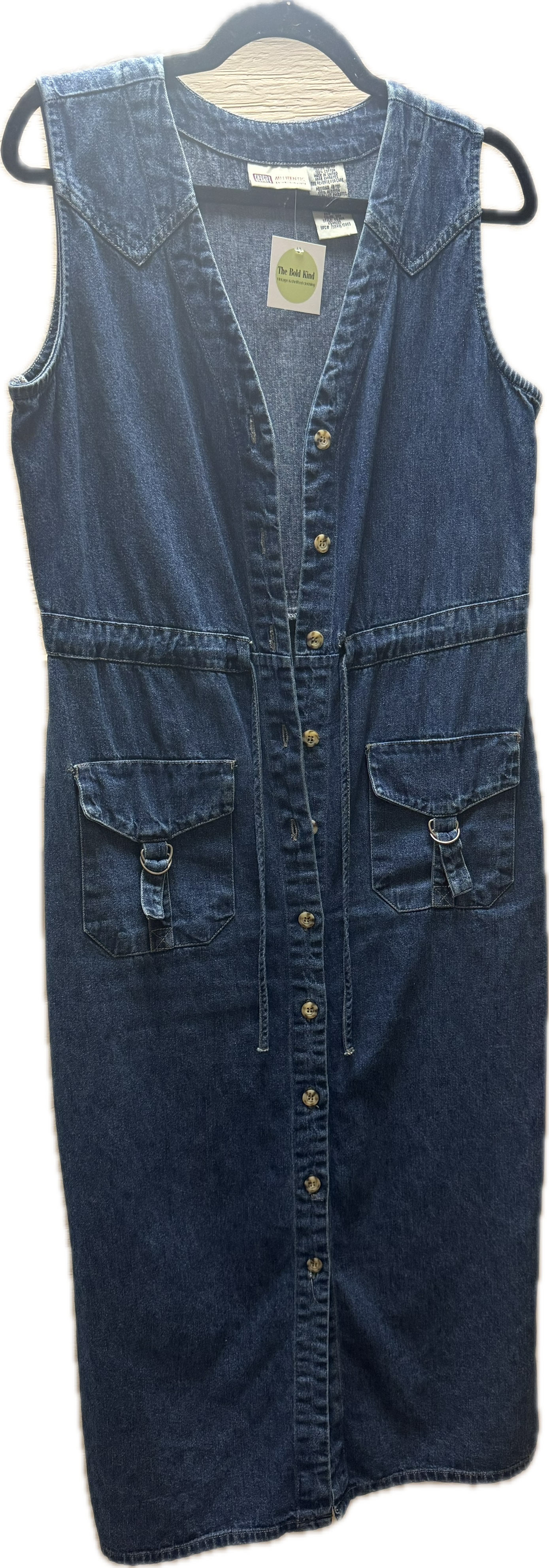 (M) Button Down Denim Dress