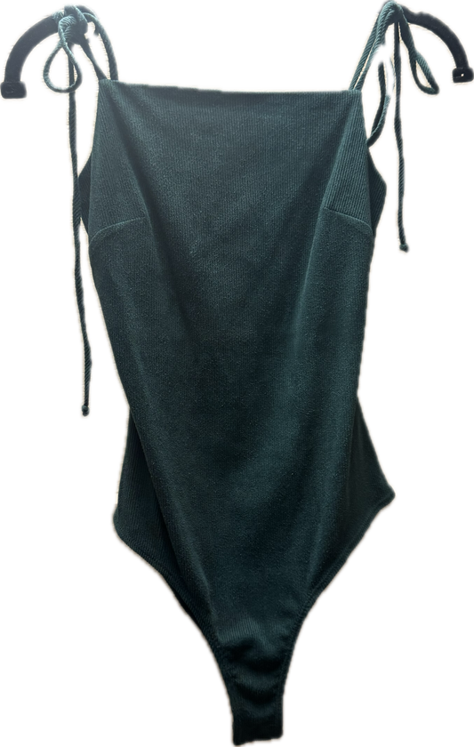 (S) Suede Green Top/Bodysuit