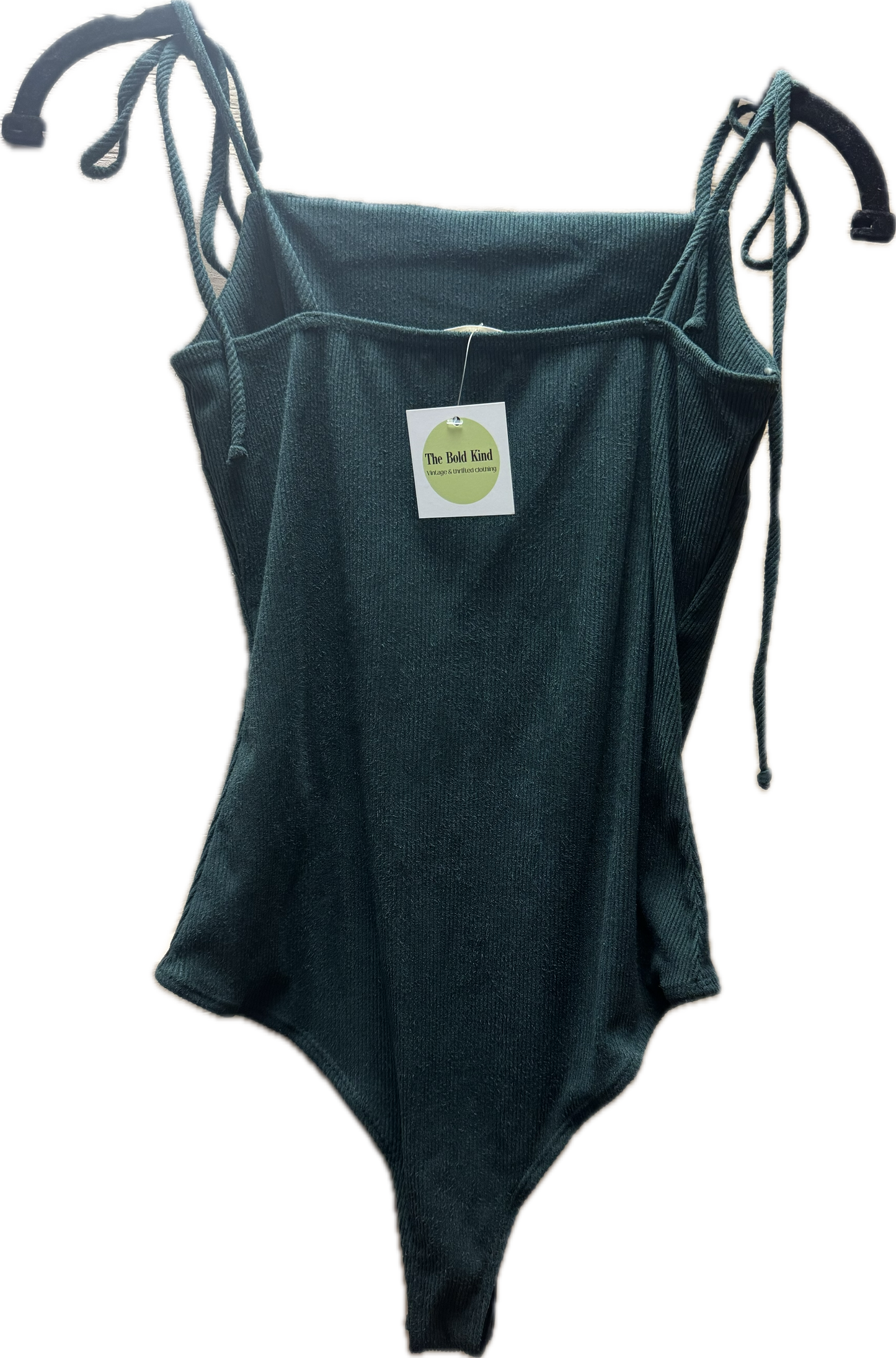 (S) Suede Green Top/Bodysuit