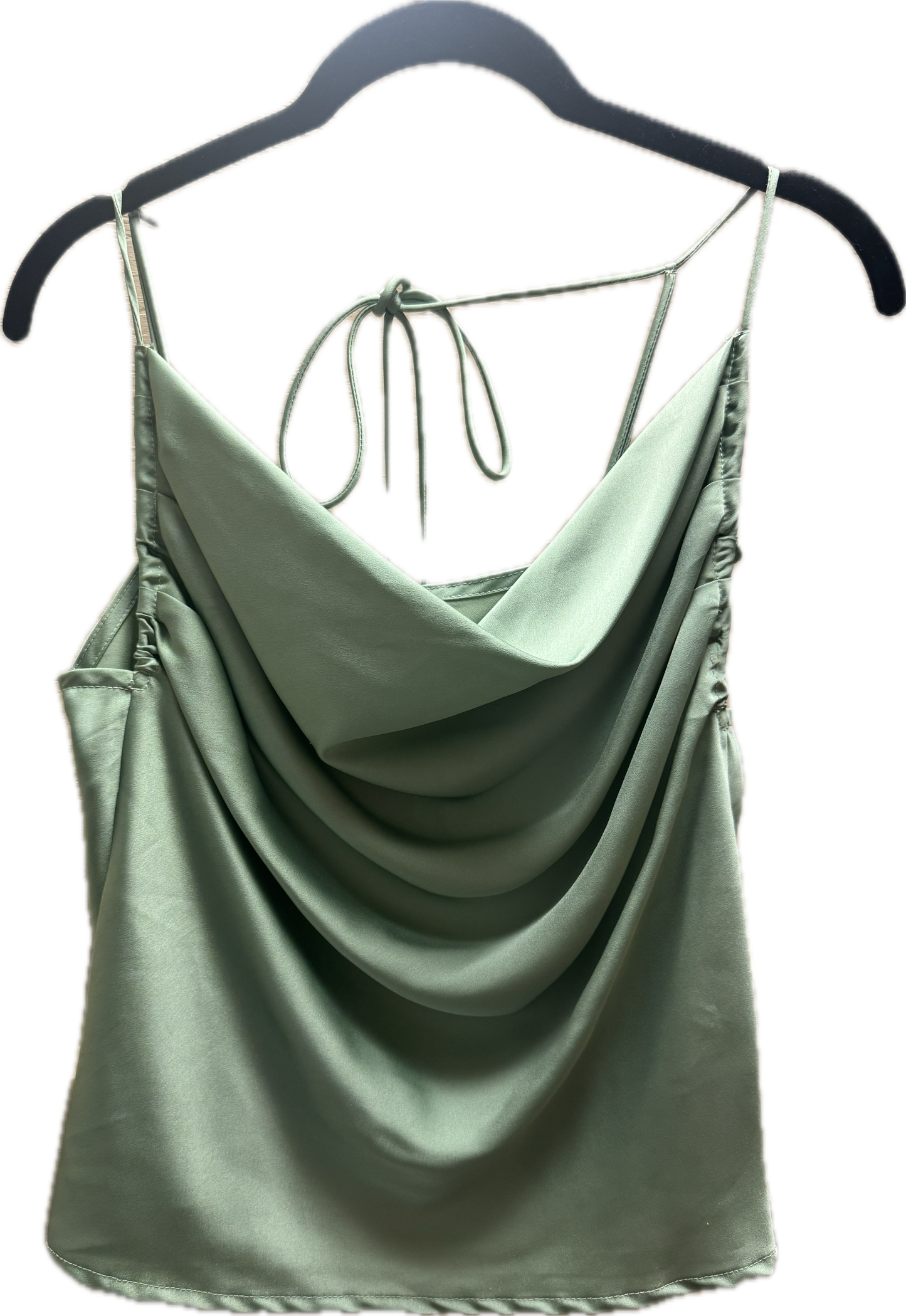 (S) Green Silk Top