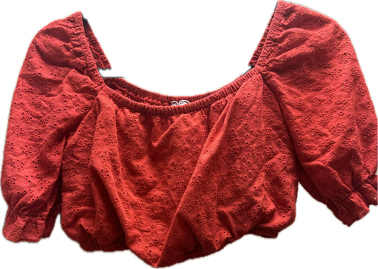 (S) Red Lace shorts Set