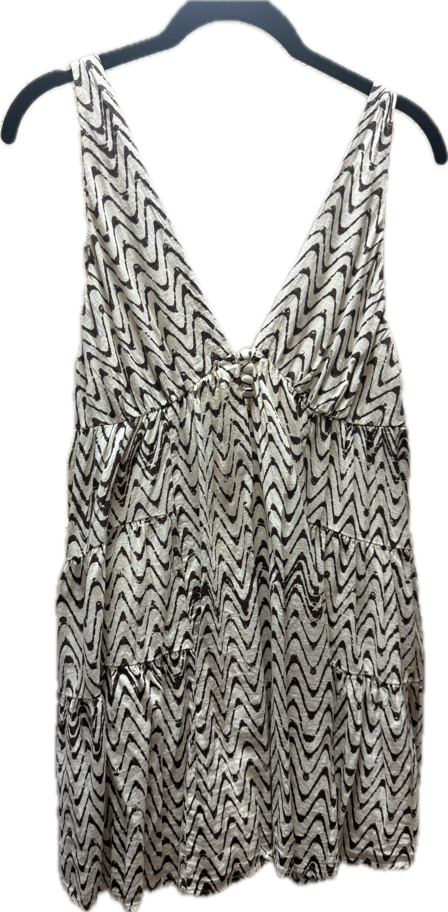 (S) urban outfitters, brown & cream sundress