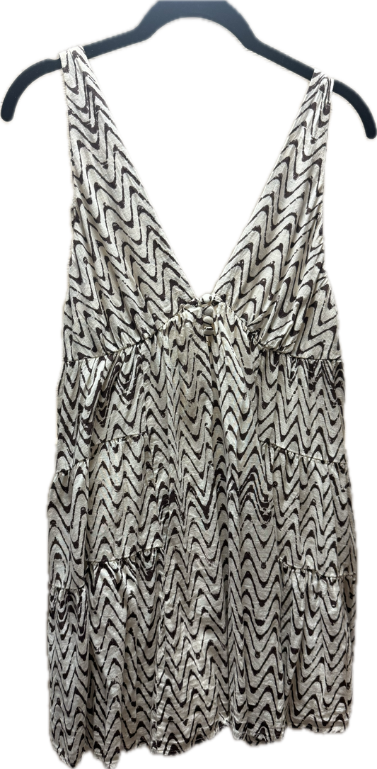 (S) urban outfitters, brown & cream sundress