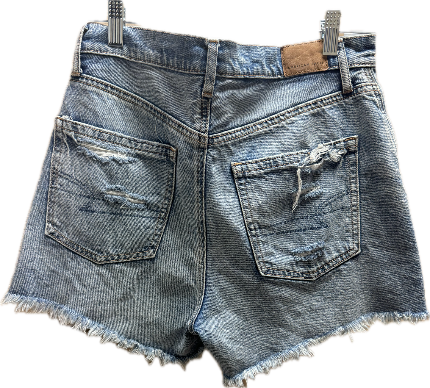 (6) American Eagle high rise boyfriend Denim Shorts