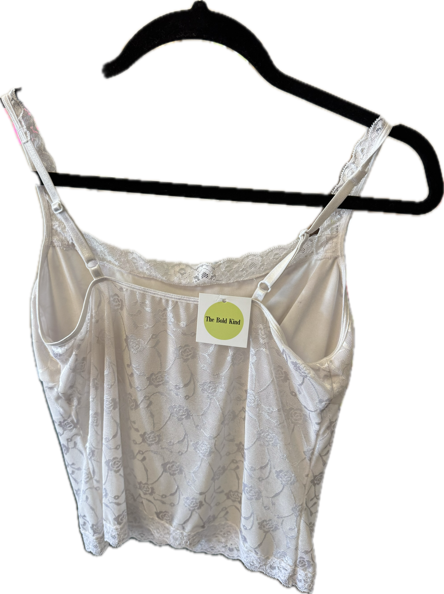 (L) White Lace Tank