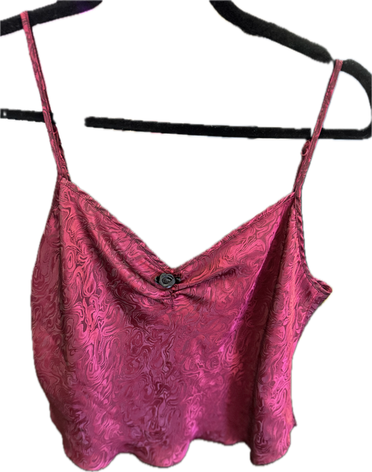 (M) Preloved Red Silk Tank