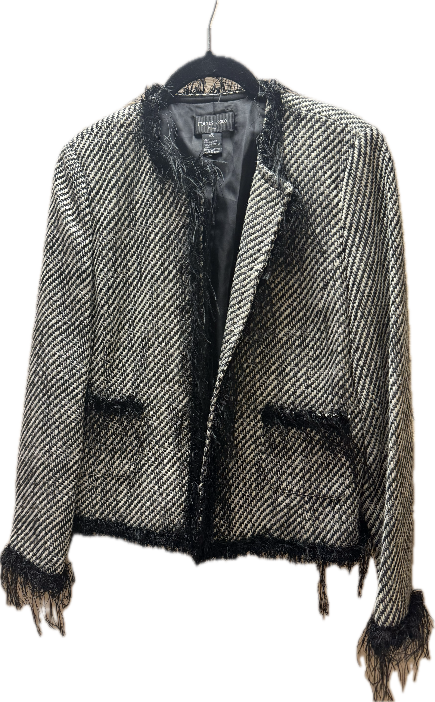 (M) Fringe B&W Jacket
