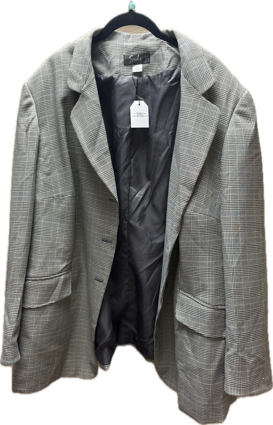 (3x) Plaid Blazer Jacket