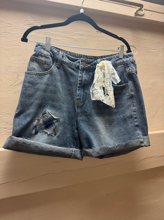 Large Vintage Denim Shorts
