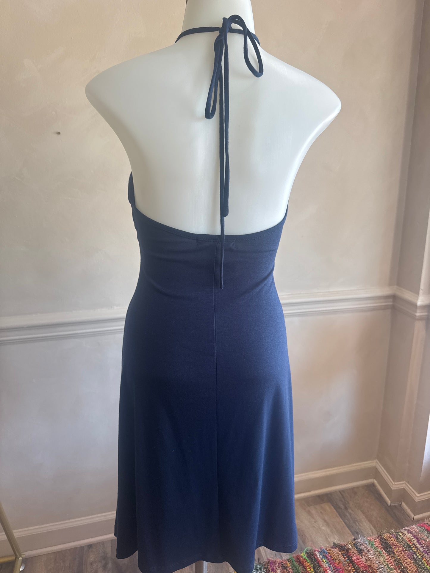 (S) beaded blue dress